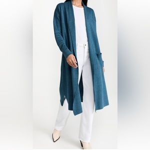 Line & Dot duster cardigan, cerulean blue, size S